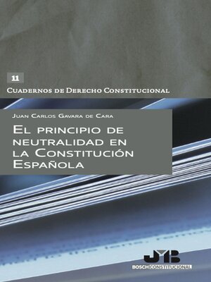 cover image of El principio de neutralidad en la Constitución Española